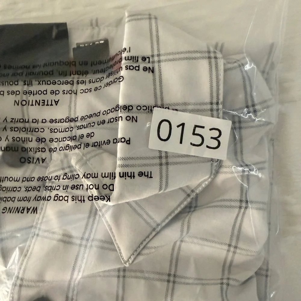 Harley-Davidson Mens White Grey Plaid Performance Short Sleeve Button Shirt L